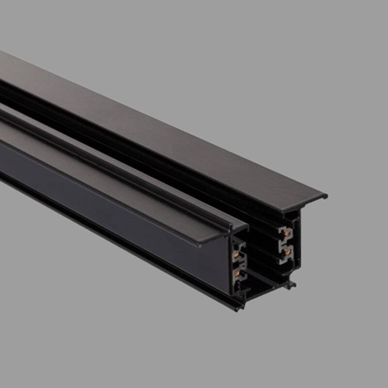 Calha Trifásico Encastrável Alumínio para Focos LED 1 Metro