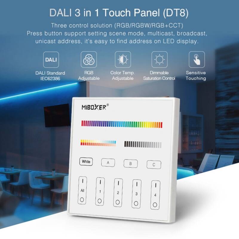 Comando MiBoxer DP3S Controlador Táctil LED DALI para Controlador de Dimmer DL-X