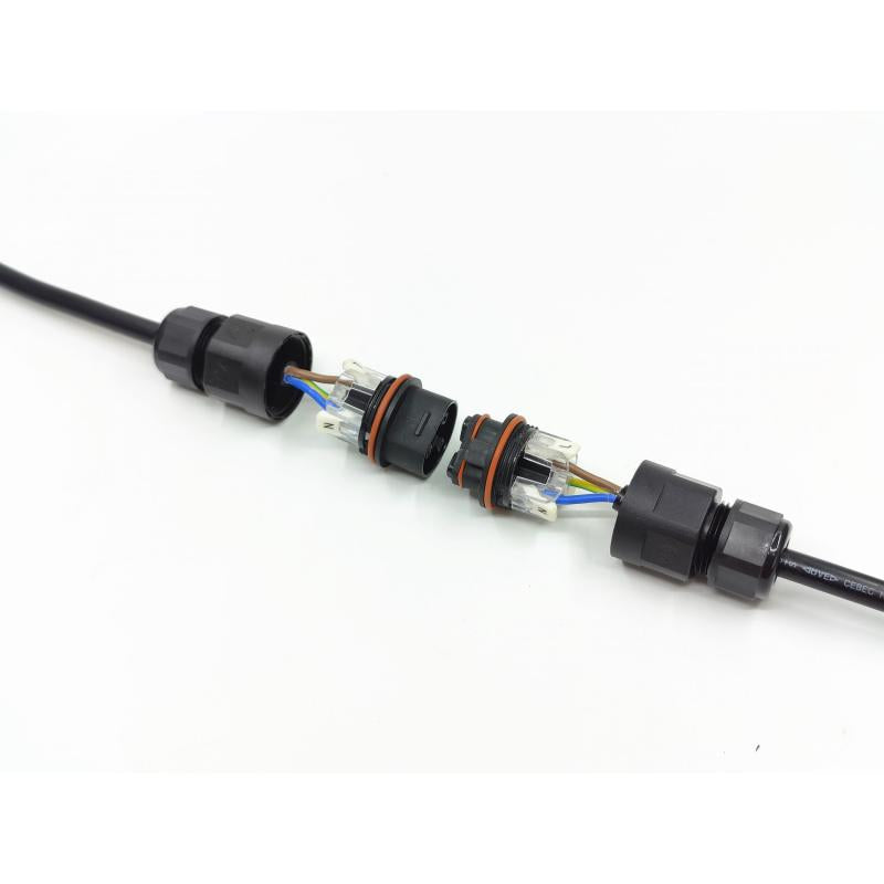 Conector de Cabo Estanque 3 Contactos com Conector Rápido 0.5mm²-2.5mm² IP68