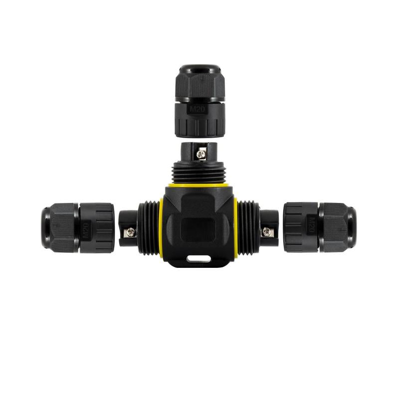 Conector de Cabo Hermético 3 Contactos Tipo T 0.5-2.5mm² IP68