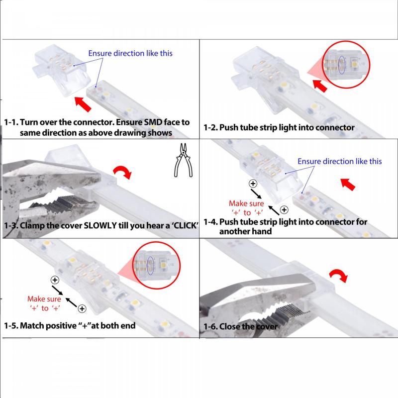 Conector de Hipopótamo para Unir Fita LED IP66