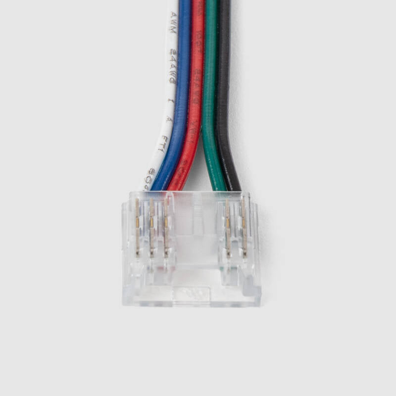 Conector Hipopótamo com cabo para Fita LED RGBW 24V DC COB IP20 Largura 12mm