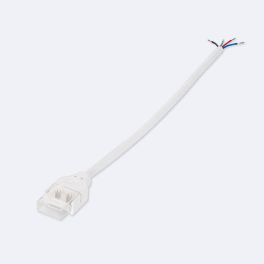 Conector Hipopótamo com cabo para fita LED RGB 220V WCOB Silicone FLEX Largura 12 mm