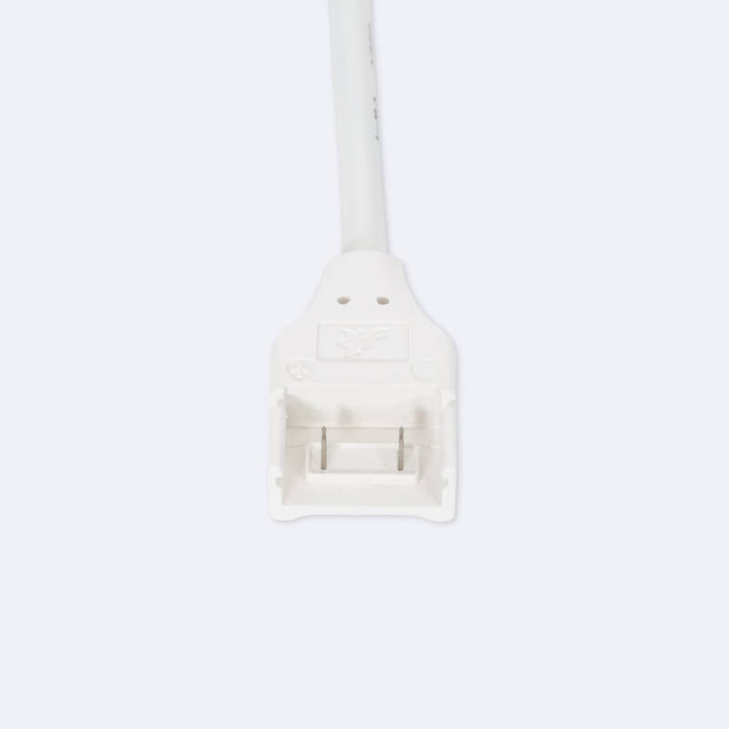 Conector Hipopótamo Duplo com Cabo para Fita LED Autorectificada 220V AC SMD Silicone FLEX Largura 12 mm