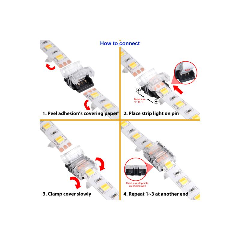 Conector Hipopótamo para Fita LED Largura 10mm IP65