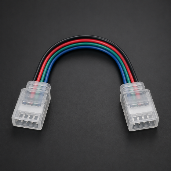 Conector IP65 RGB 4Pin Cabo 15cm PCB 10mm