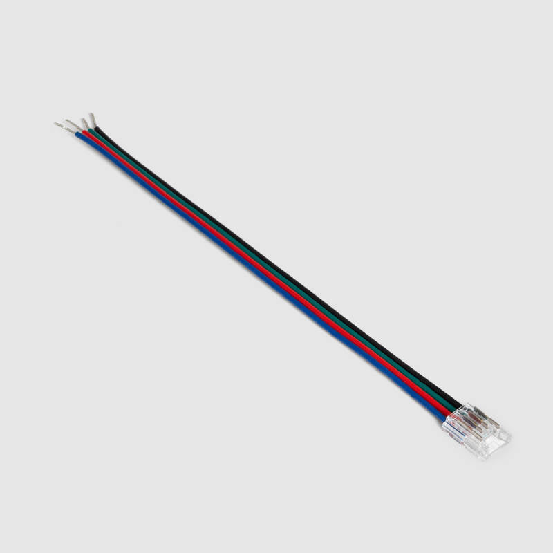 Conector para Fita LED 24V RGB SMD largura 8 mm IP20 com cabo