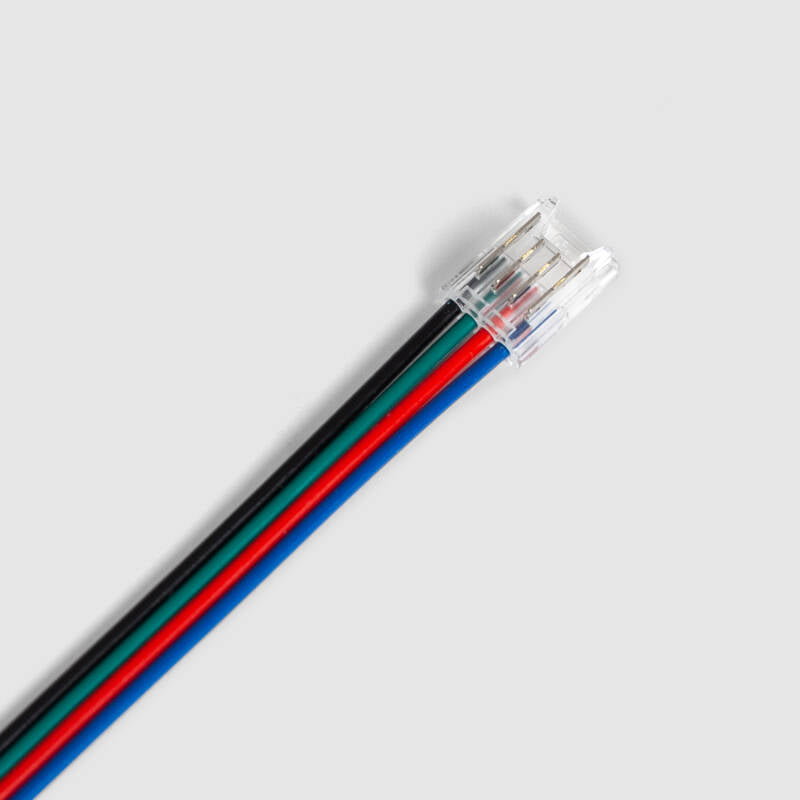 Conector para Fita LED 24V RGB SMD largura 8 mm IP20 Duplo com Cabo