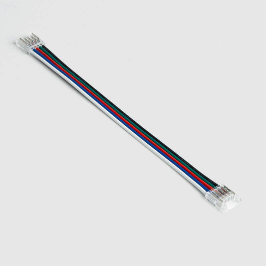 Conector para Fita LED 24V RGBW SMD Largura 10 mm IP20 Duplo com Cabo