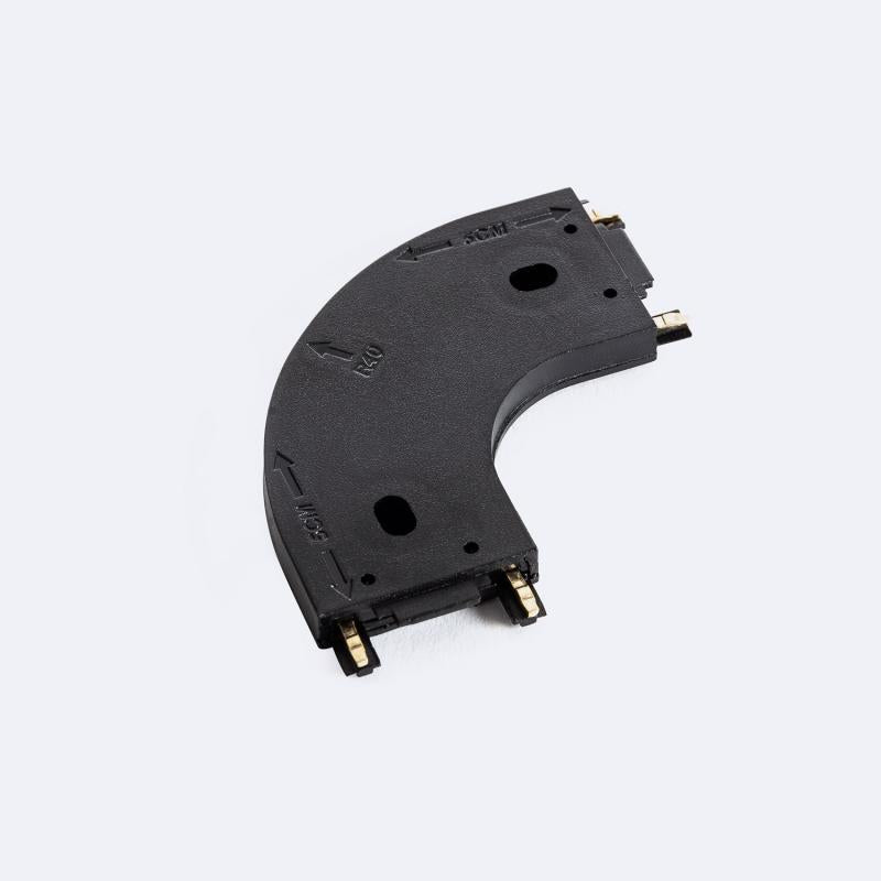 Conector Tipo L Curvo para Calha Magnético 25mm SuperSlim 48V Superfície