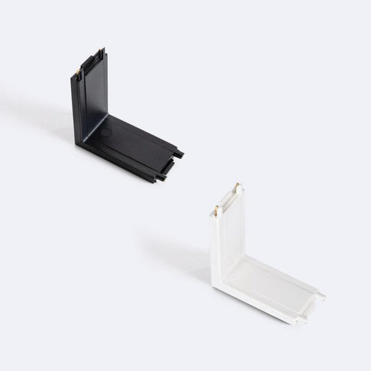 Conector Tipo L Vertical para Calha Magnético 25mm SuperSlim 48V Superfície