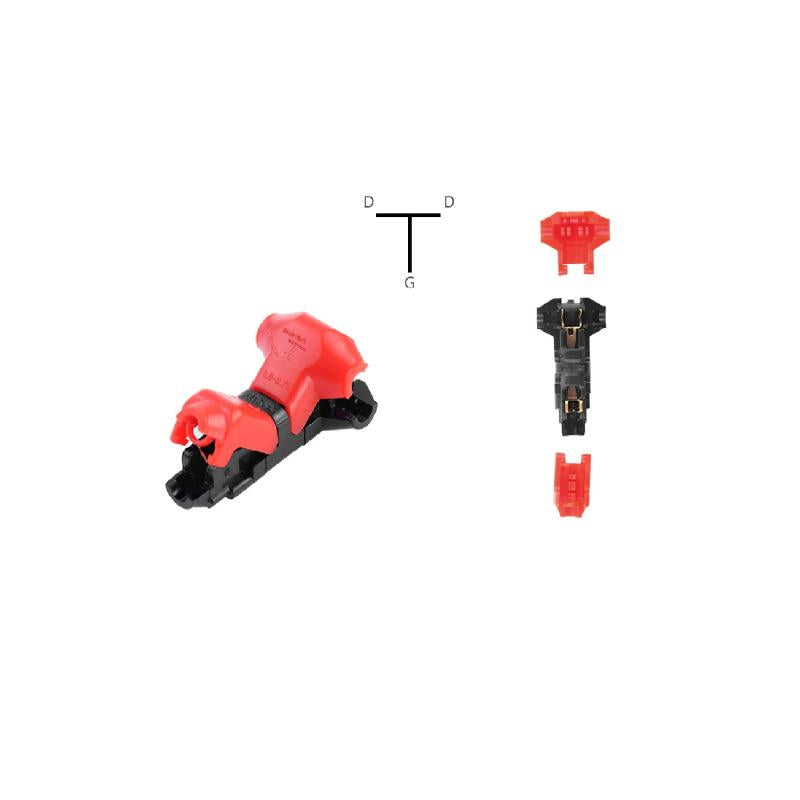 Conector tipo T de 1 pólo com cabo não descapados de 0,5mm para a Fita LED IP40