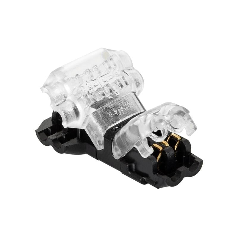 Conector tipo T de 2 pólos de cabo não decapado de 0,5mm para as Fitas LED IP40