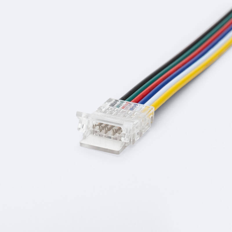 Conector para fita LED 24V RGB+CCT SMD Largura 10mm IP20 Duplo com Cabo