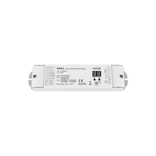 Controlador DALI 5 Canais 3A 48V Push Dim | FILUX
