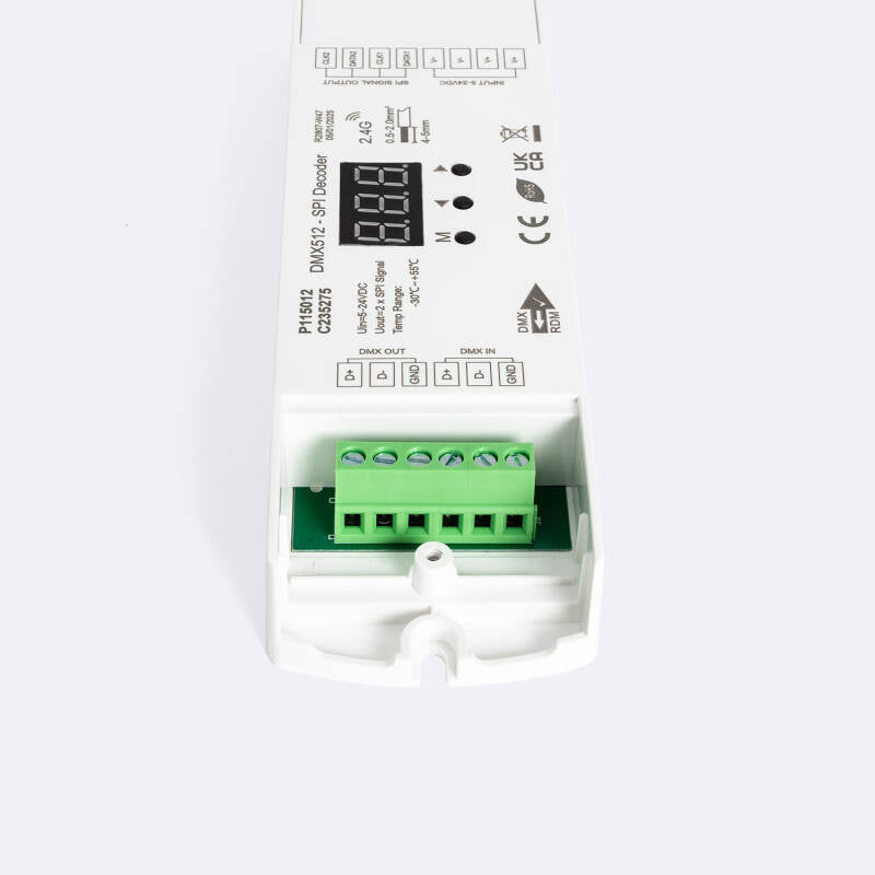 Decodificador DMX512 para SPI com RF para Fita LED Digital RGB/RGBW 5-24V SKYDANCE DS-L