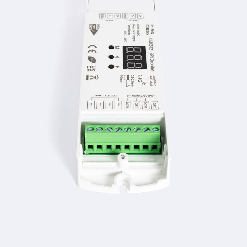 Decodificador DMX512 para SPI com RF para Fita LED Digital RGB/RGBW 5-24V SKYDANCE DS-L