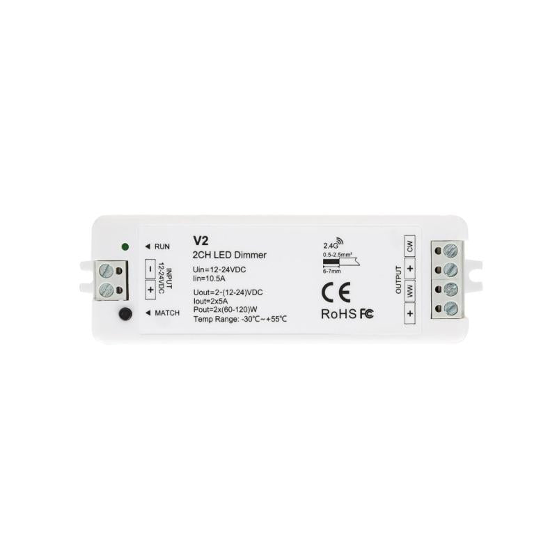 Controlador de Fita LED CCT 12/24V SKYDANCE V2 Compatível com Comando RF