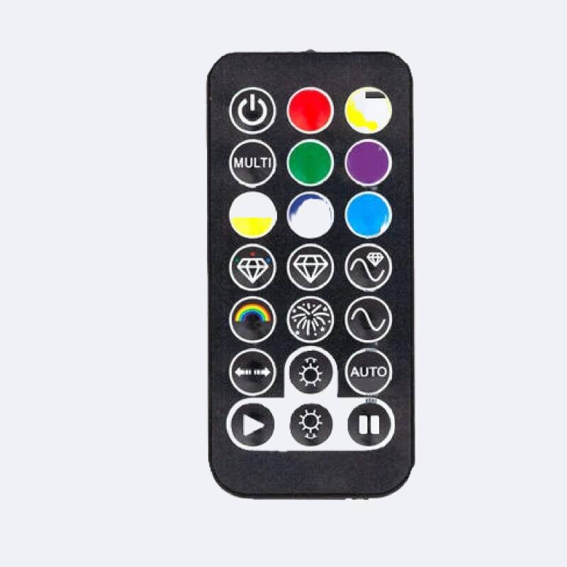 Controlador Mangueira LED Redonda 220V AC 36 LED/m RGB IP65 Corte cada 100 cm