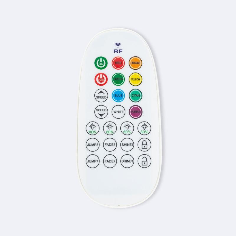 Controlador para Fita LED RGB 220V AC SMD Silicone FLEX com Comando RF