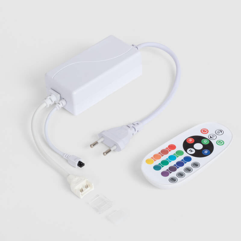 Controlador para Fita LED RGB 220V WCOB Silicone FLEX com Controle IR