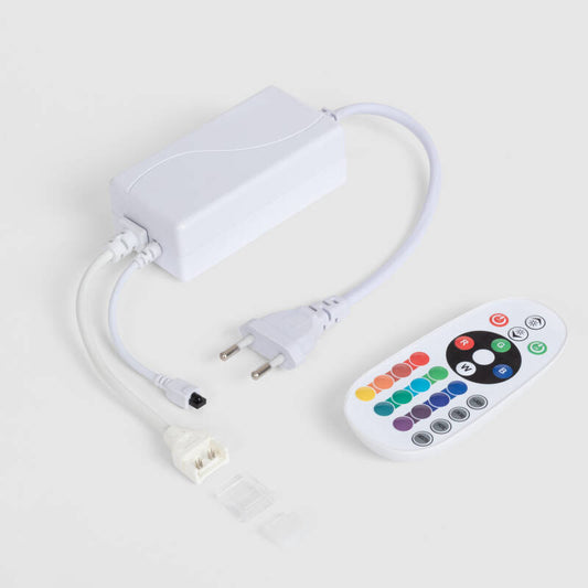 Controlador para Fita LED RGB 220V WCOB Silicone FLEX com Controle IR