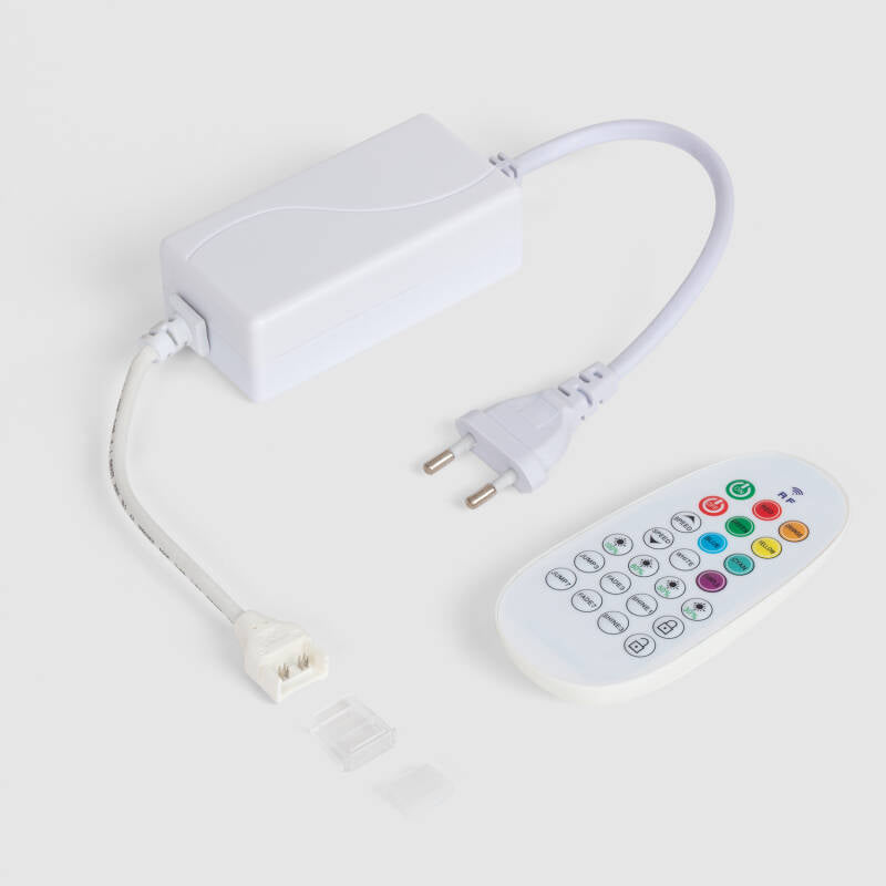 Controlador para Fita LED RGB 220V WCOB Silicone FLEX com Controle RF