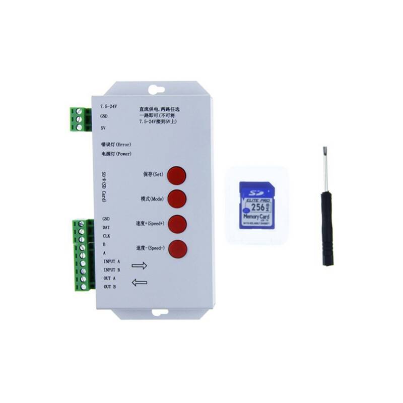 Controlador de Fita LED RGBIC Digital 5-24 V DC SPI T-1000S para Letreiros