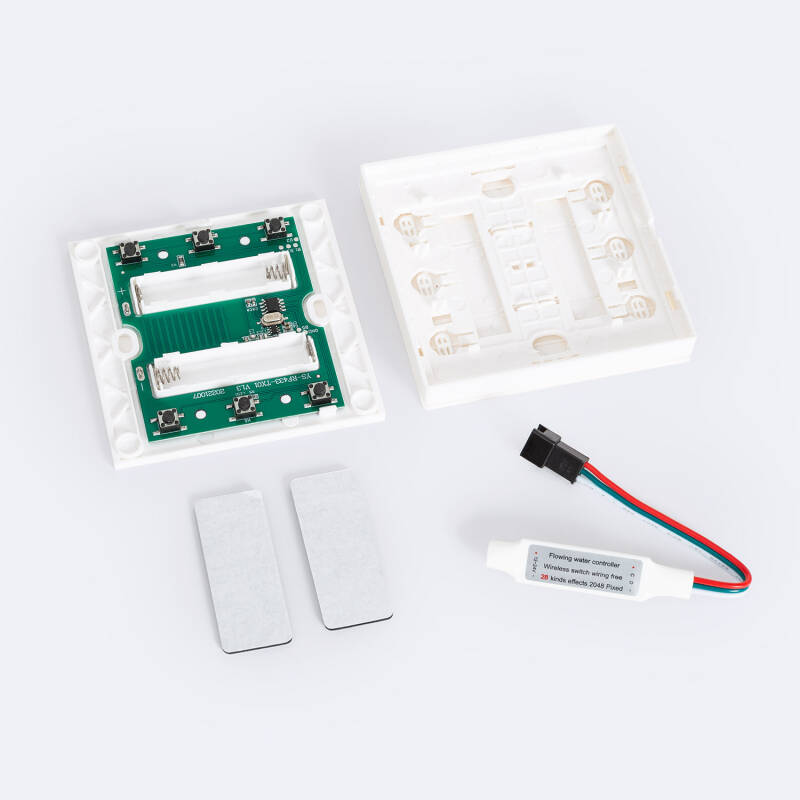 Controlador Regulador de Fita Digital 12/24V DC + Controle Remoto RF 6 botões