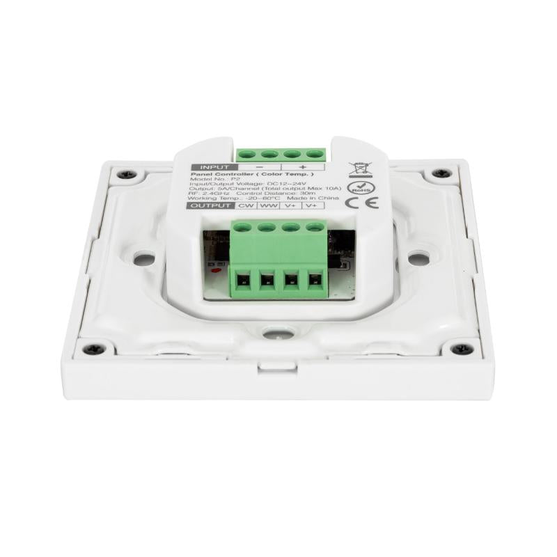 Controlador Regulador de Parede Táctil LED CCT 12/24V DC RF MiBoxer P2