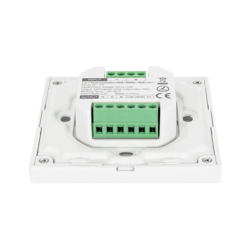 Controlador Regulador de Parede Táctil RGB/RGBW/RGB+CCT 12/24V DC RF MiBoxer P3