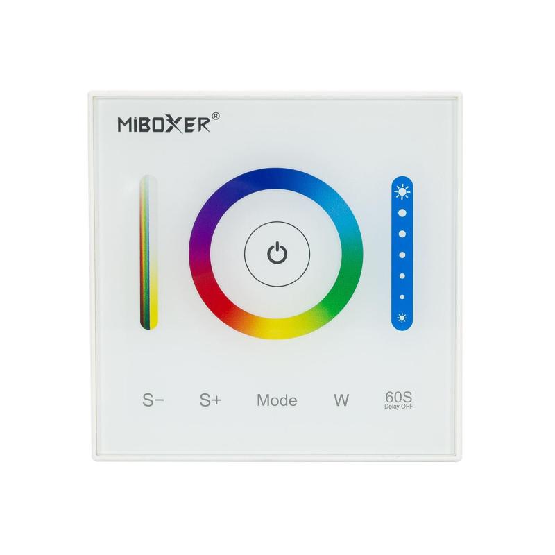 Controlador Regulador de Parede Táctil RGB/RGBW/RGB+CCT 12/24V DC RF MiBoxer P3