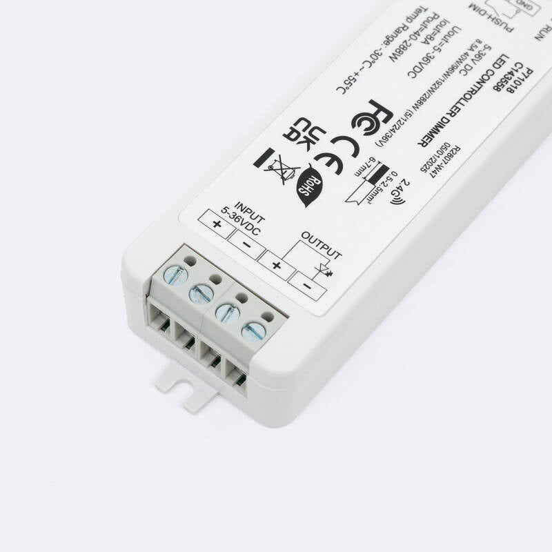 Regulador de Fita LED Monocromática 12-24V SKYDANCE V1 Compatível com Botão e Comando RF