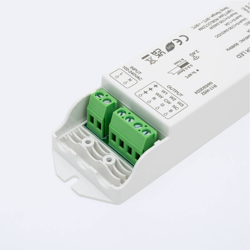 Controlador de Fita LED 220V monocromático/CCT/RGB SKYDANCE S3 Compatível com Pulsador e Comando RF