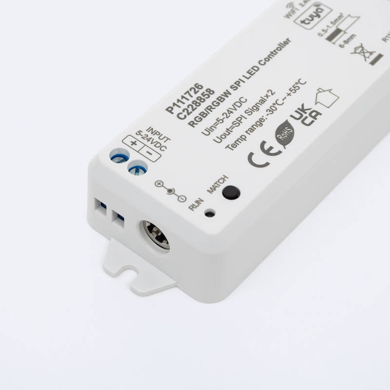 Controlador WIFI Fita LED Digital SPI RGB/RGBW 12-24V SKYDANCE WT-SPI Compatível com Comando RF