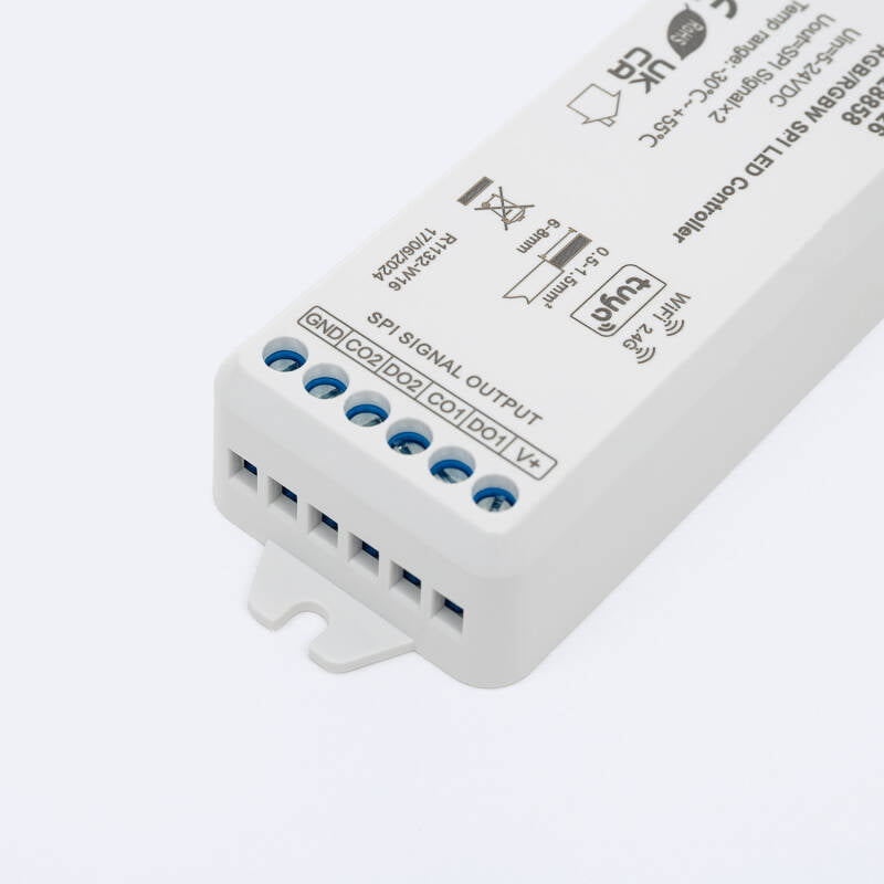 Controlador WIFI Fita LED Digital SPI RGB/RGBW 12-24V SKYDANCE WT-SPI Compatível com Comando RF
