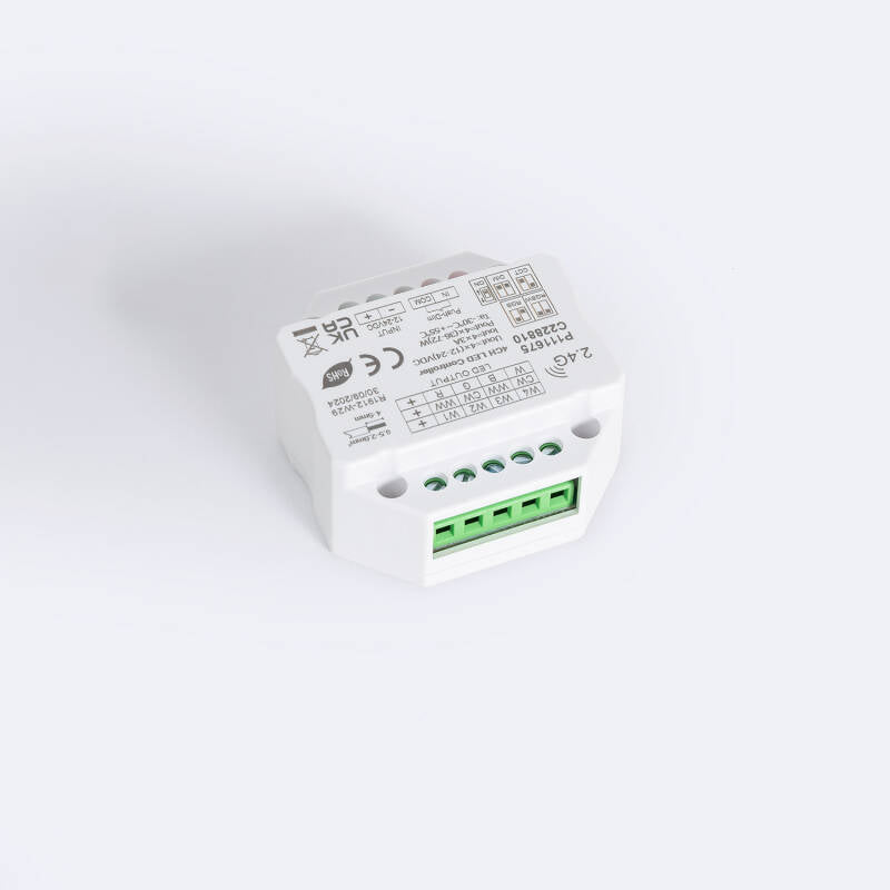 Controlador de Fita LED Mônocromática/CCT/RGB/RGBW 12-24V SKYDANCE V4-S Compatível com Comando RF