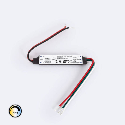 Controlador de Fita LED Monocromática/CCT 12-24V SKYDANCE V2-W Compatível com Comando RF