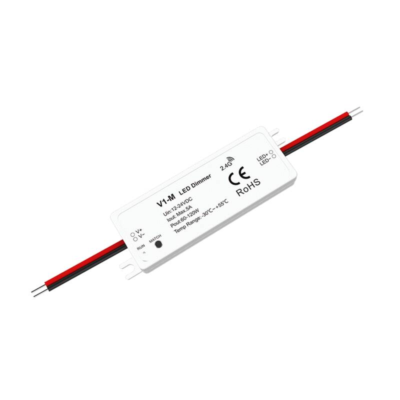 Regulador de Fita LED Monocromática 12-24V SKYDANCE V1-M Compatível com Comando RF