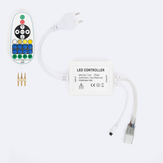 Controlador Regulador para Fita LED CCT 220V AC com Comando IR