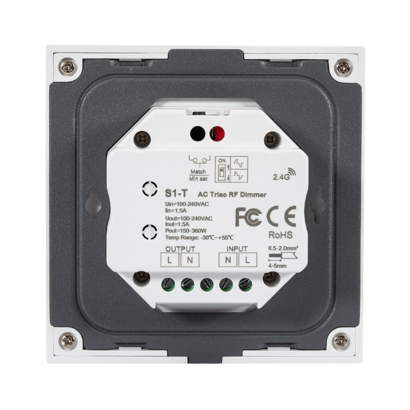 Regulador LED TRIAC Encastrável Tátil SKYDANCE S1-T Compatível com Comando RF