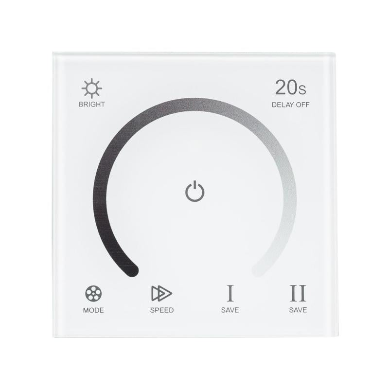 Controlador Regulador Parede Táctil para Fita LED 12/24V DC Monocor