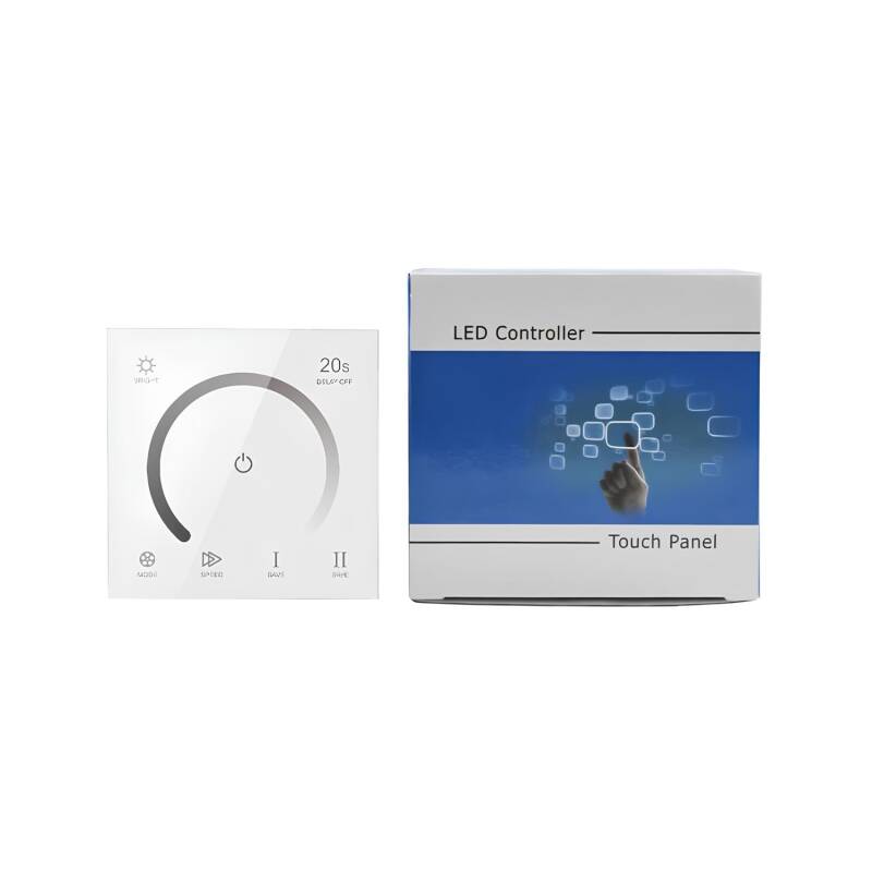 Controlador Regulador Parede Táctil para Fita LED 12/24V DC Monocor