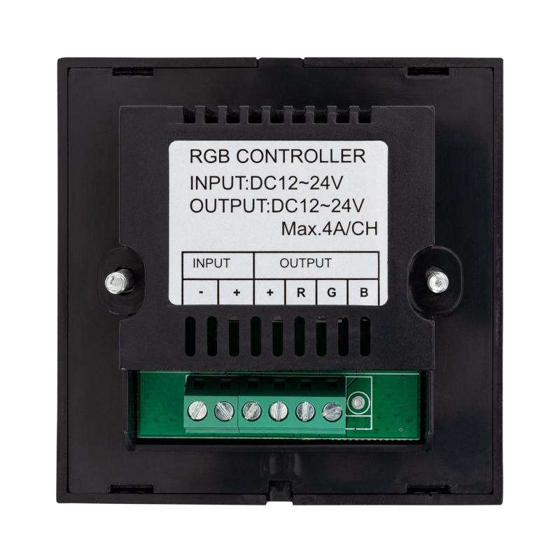 Controlador Regulador Parede Táctil para Fita LED 12/24V DC RGB