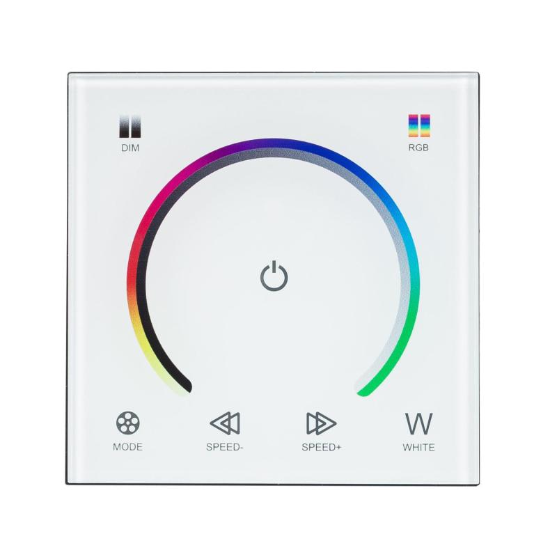 Controlador Regulador Parede Táctil para Fita LED 12/24V DC RGB