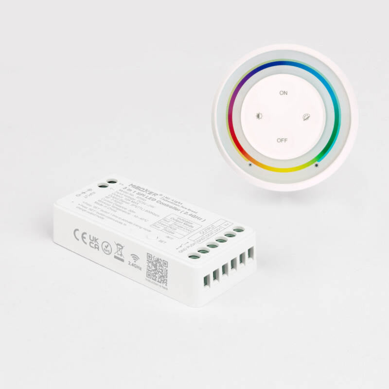 Controlador Digital SPI 3 em 1 para Fita LED Digital Monocor/RGB/RGBW + Comando RF Rainbow MiBoxer