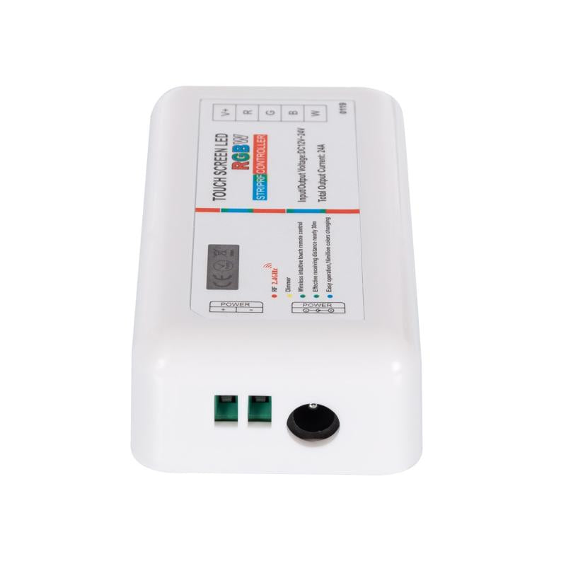 Controlador Regulador Táctil Fita LED RGBW 12/24V DC com Comando RF
