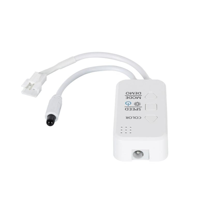 Controlador Regulador WiFi Fita LED RGBIC Digital SPI 12-24V DC com Comando IR