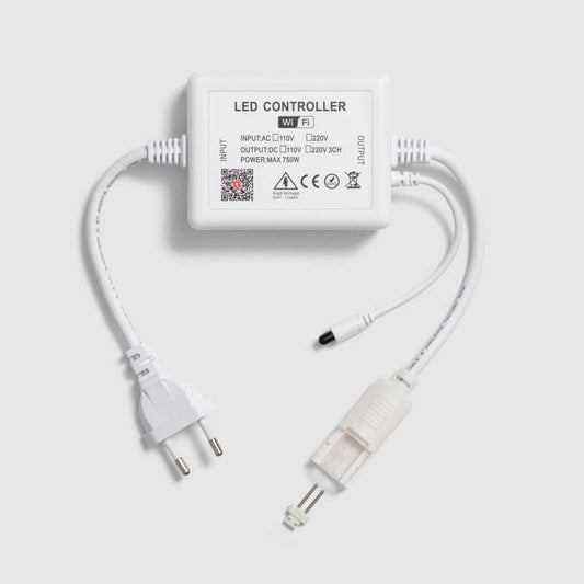 Controlador Regulador WiFi para Fita LED Monocolor com Controlo RF