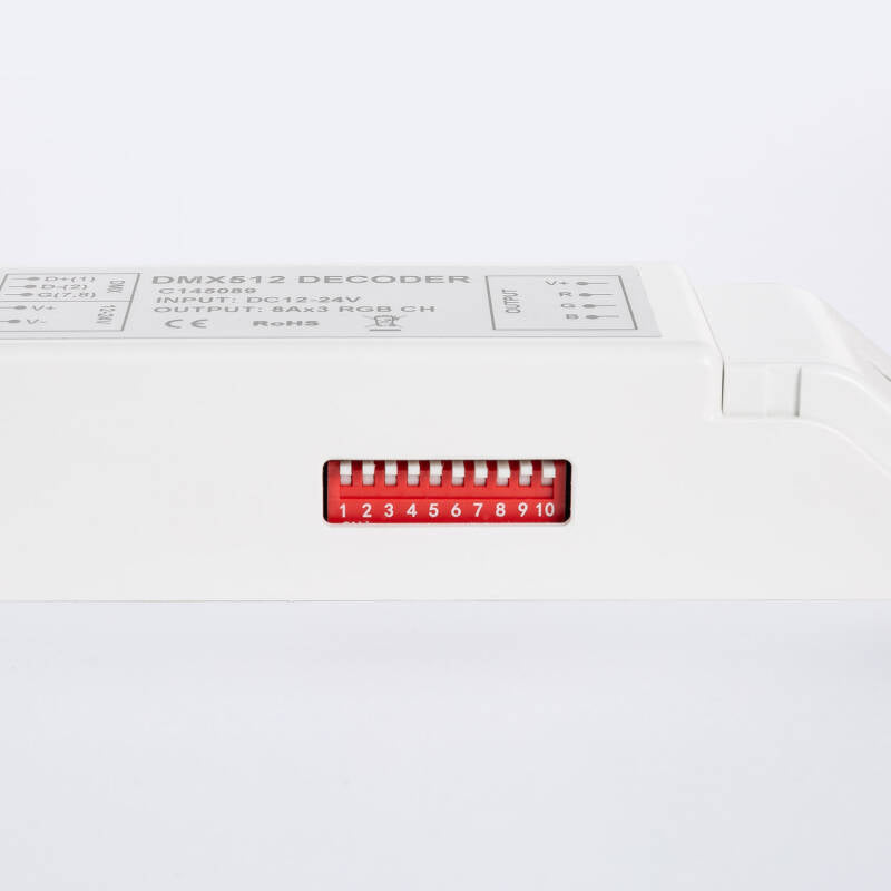 Controlador RGB DMX512 Descodificador 3 Canais